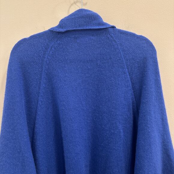 Lilly Pulitzer Cornflower Blue Cashmere Wrap Shawl Cardigan XL Preppy Cozycore - Picture 7 of 10
